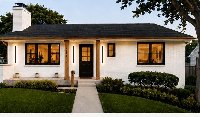 Front elevation of 5921 Atteentee Rd after renovation